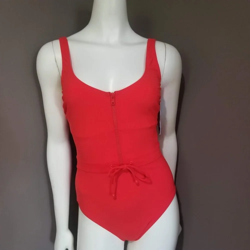 Skinny Dippers by Miraclesuit Jippa Zip Lock One-Piece Swimsuit Size Small - Picture 2 of 11